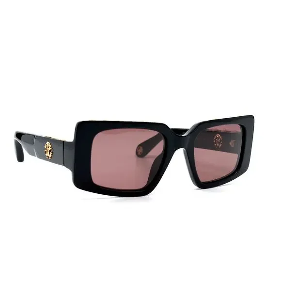 NEW ROBERTO CAVALLI SRC039S 700Y BLACK PURPLE LENS AUTHENTIC SUNGLASSES - Picture 4 of 13